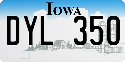 IA license plate DYL350