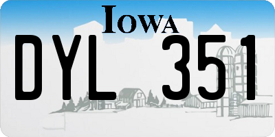IA license plate DYL351