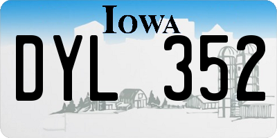 IA license plate DYL352