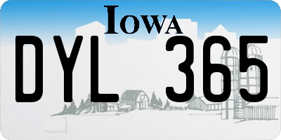 IA license plate DYL365