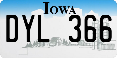IA license plate DYL366