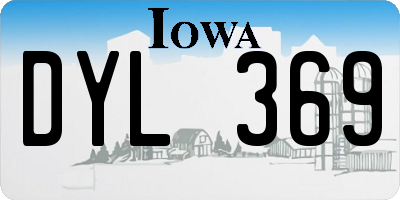 IA license plate DYL369