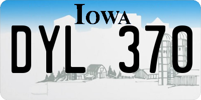 IA license plate DYL370