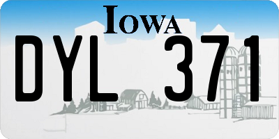 IA license plate DYL371