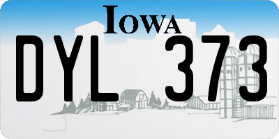 IA license plate DYL373