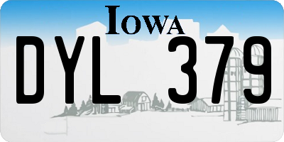 IA license plate DYL379