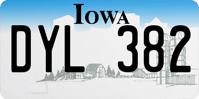 IA license plate DYL382