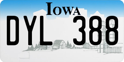 IA license plate DYL388