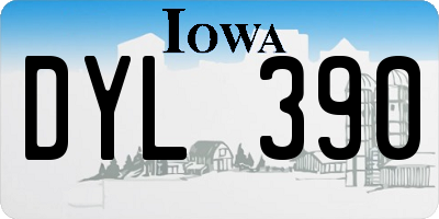 IA license plate DYL390