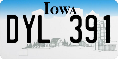 IA license plate DYL391