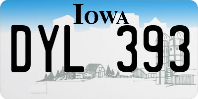 IA license plate DYL393
