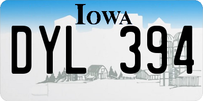 IA license plate DYL394