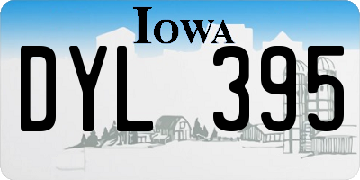 IA license plate DYL395