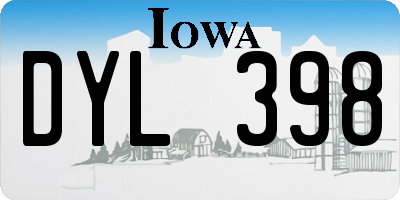 IA license plate DYL398