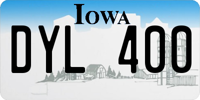 IA license plate DYL400
