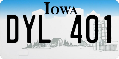 IA license plate DYL401