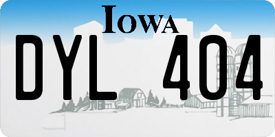 IA license plate DYL404