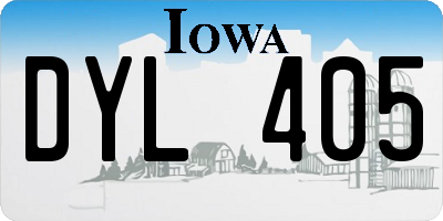 IA license plate DYL405