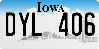 IA license plate DYL406