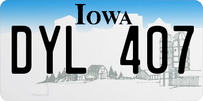 IA license plate DYL407