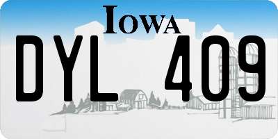 IA license plate DYL409