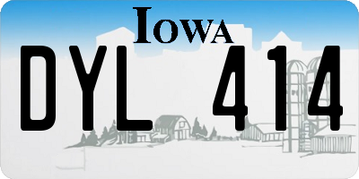 IA license plate DYL414