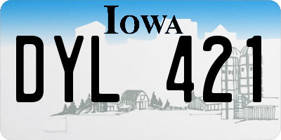 IA license plate DYL421