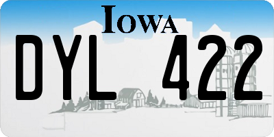 IA license plate DYL422