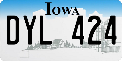 IA license plate DYL424