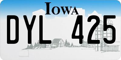 IA license plate DYL425