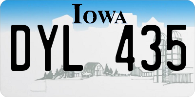IA license plate DYL435