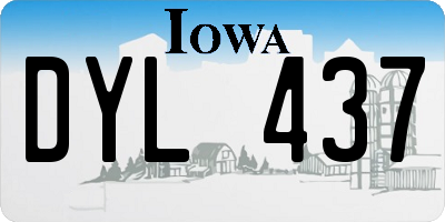 IA license plate DYL437