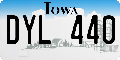 IA license plate DYL440