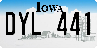 IA license plate DYL441