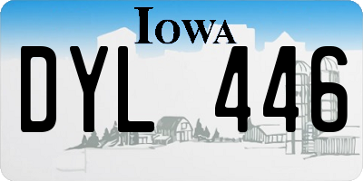 IA license plate DYL446