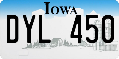 IA license plate DYL450