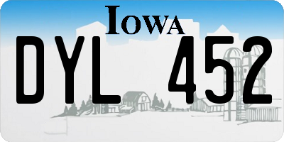 IA license plate DYL452