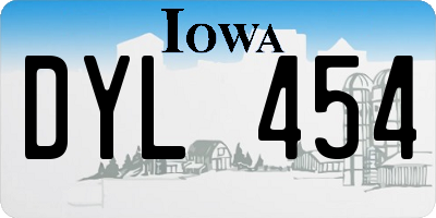 IA license plate DYL454