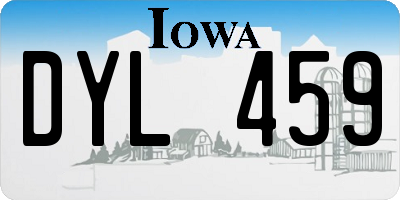 IA license plate DYL459