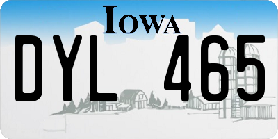 IA license plate DYL465