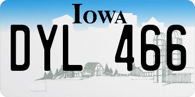 IA license plate DYL466