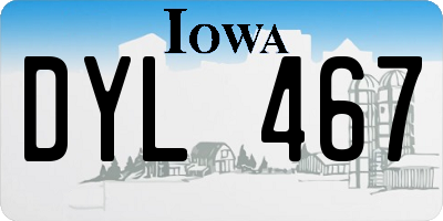 IA license plate DYL467