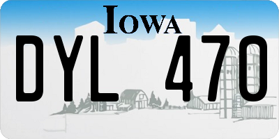 IA license plate DYL470