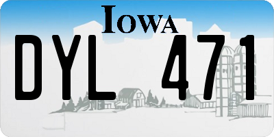 IA license plate DYL471