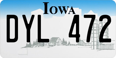 IA license plate DYL472