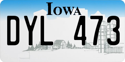 IA license plate DYL473