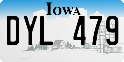 IA license plate DYL479