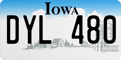 IA license plate DYL480