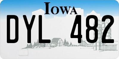 IA license plate DYL482