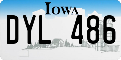 IA license plate DYL486